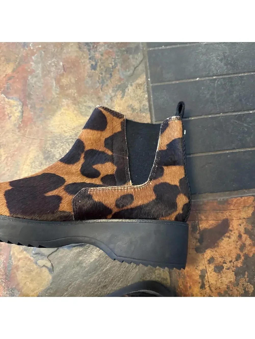 Louise Et Cię Women's  Boots Size 10 Cow Hair  Leather Black Brown